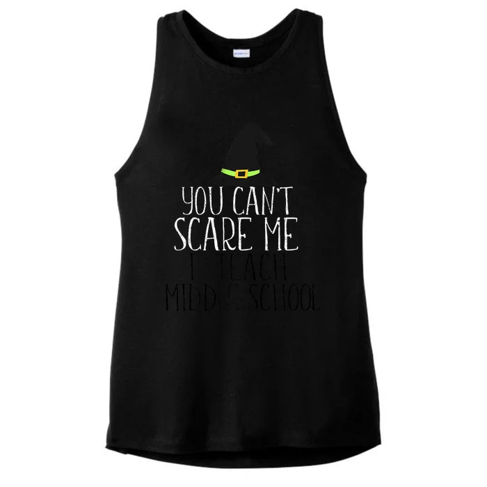 You CanT Scare Me I Teach Kindergarten Halloween Meme Ladies Tri-Blend Wicking Tank