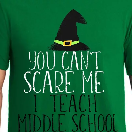 You CanT Scare Me I Teach Kindergarten Halloween Meme Pajama Set