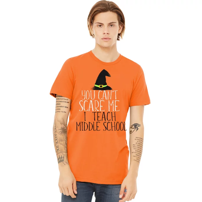 You CanT Scare Me I Teach Kindergarten Halloween Meme Premium T-Shirt