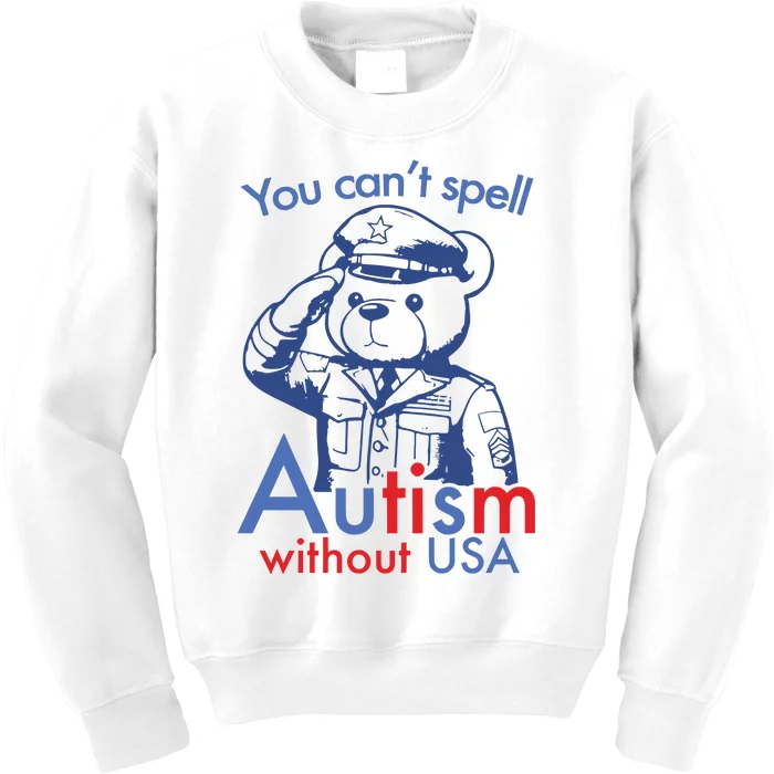 You Can’T Spell Autism Without Usa Kids Sweatshirt