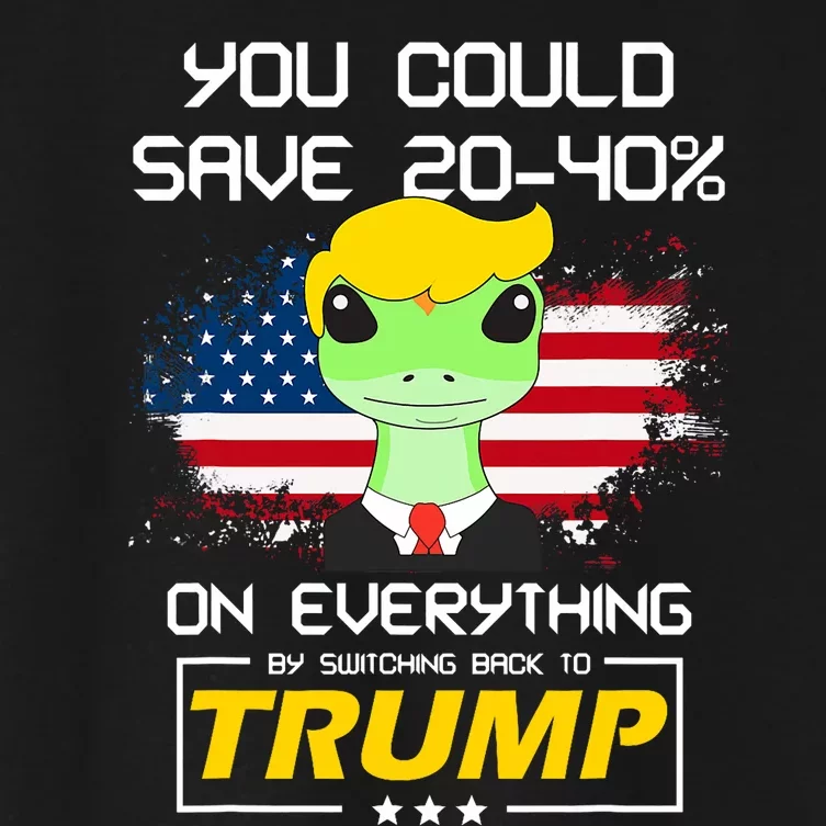 You Could Save 2040 By Switching Back To Trump Patriotic Women's Crop Top Tee