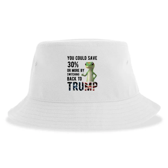 You Could Save More By Switching Back To Trump Funny Sustainable Bucket Hat