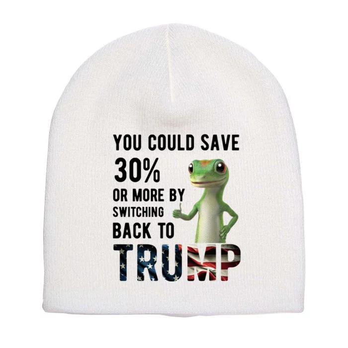 You Could Save More By Switching Back To Trump Funny Short Acrylic Beanie