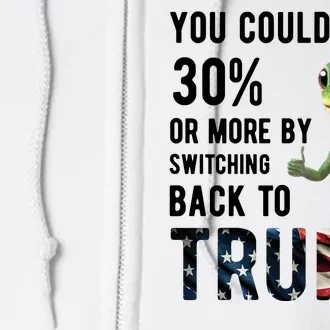 You Could Save More By Switching Back To Trump Funny Full Zip Hoodie