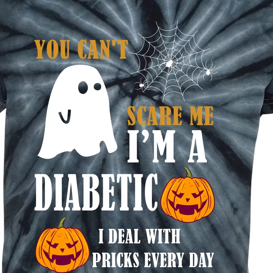 You CanT Scare Me IM A Diabetic Kids Tie-Dye T-Shirt