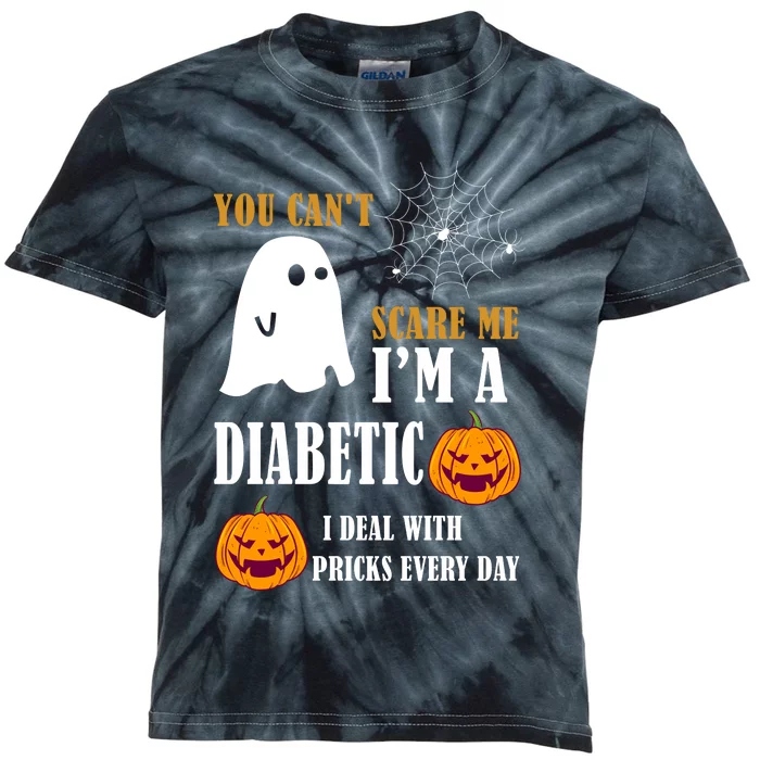 You CanT Scare Me IM A Diabetic Kids Tie-Dye T-Shirt