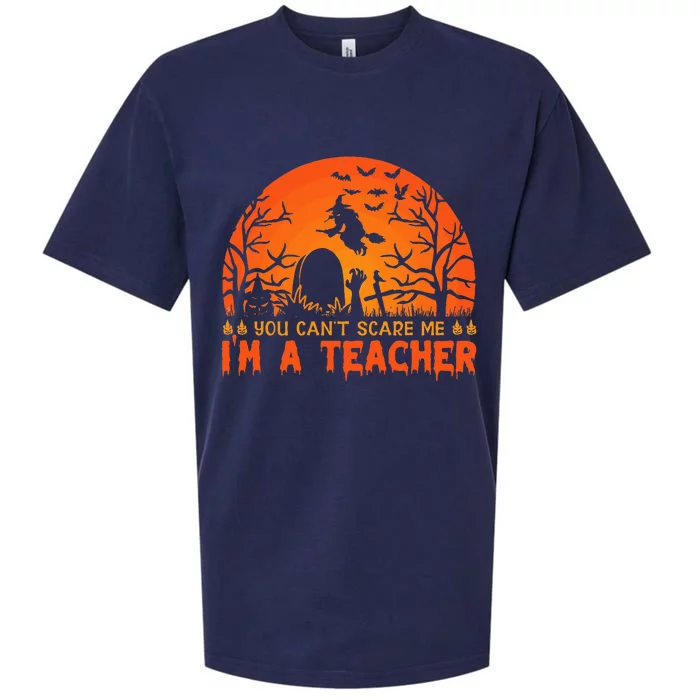 You Cannot Scare Me Im A Middle School Teacher Halloween Sueded Cloud Jersey T-Shirt