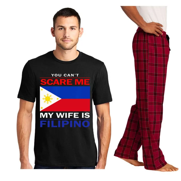 You Cant Scare Me My Wife Is Filipino Funny Husbands Pajama Set