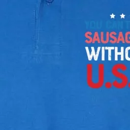 You Cant Spell Sausage Without Usa Bbq Gift Softstyle Adult Sport Polo