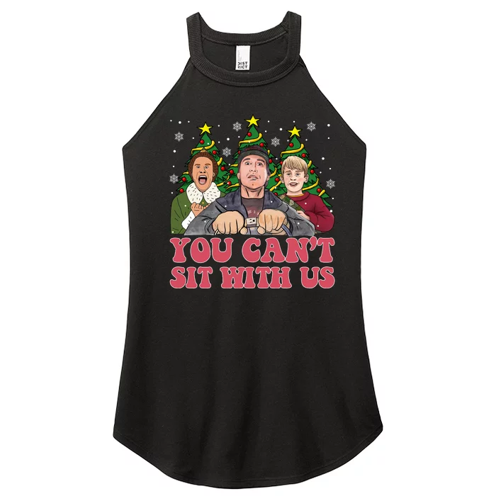 You Cant Sit With Us Christmas Comedy Movie Kevin Buddy Griswold Women’s Perfect Tri Rocker Tank