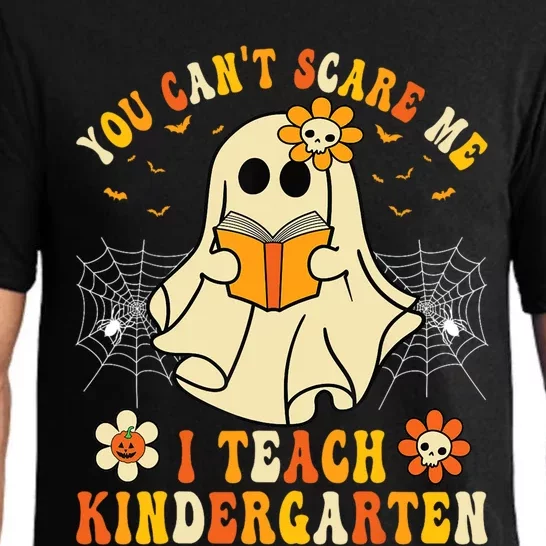 You CanT Scare Me I Teach Kindergarten Halloween Teacher Funny Gift Pajama Set