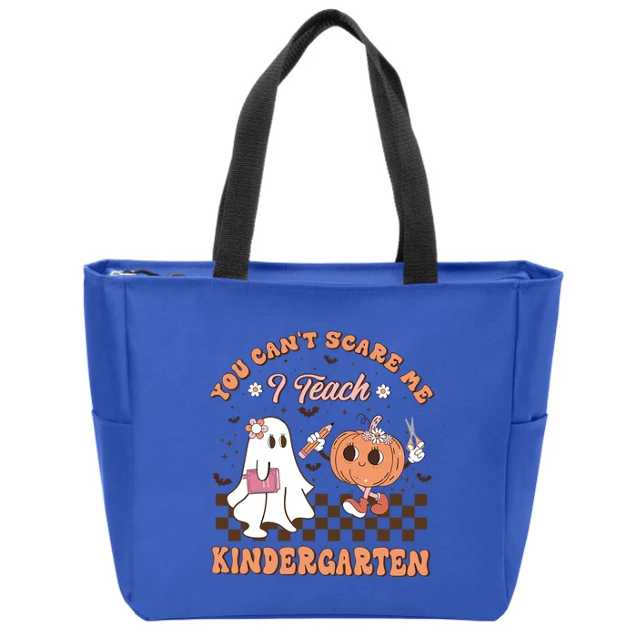 You CanT Scare Me I Teach Kindergarten Halloween Teacher Gift Zip Tote Bag