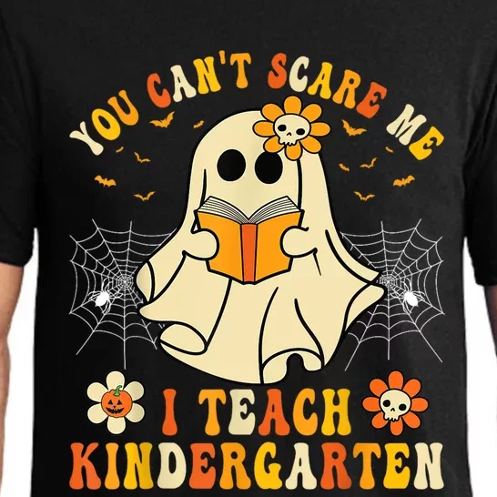 You CanT Scare Me I Teach Kindergarten Halloween Teacher Funny Gift Pajama Set