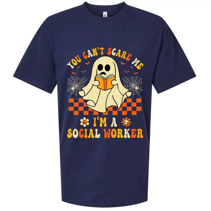 You CanT Scare Me IM A School Social Worker Halloween Sueded Cloud Jersey T-Shirt