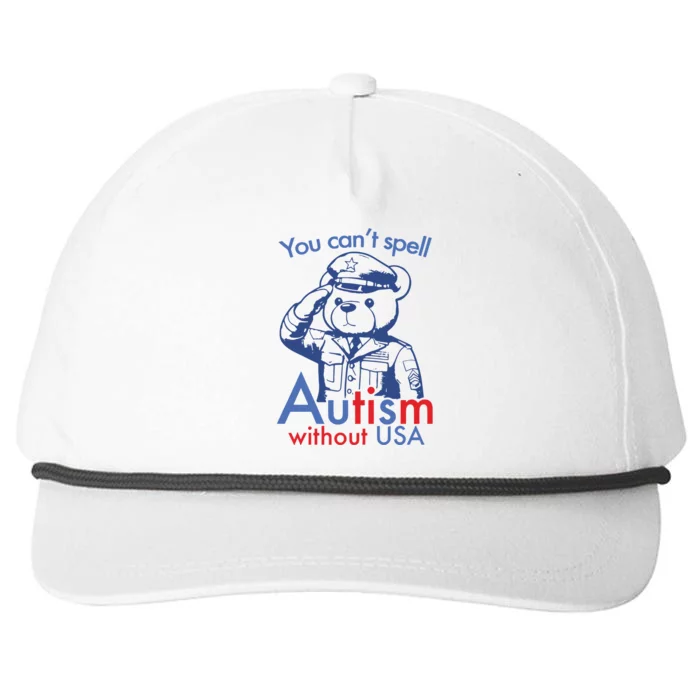 You Can’T Spell Autism Without Usa Snapback Five-Panel Rope Hat