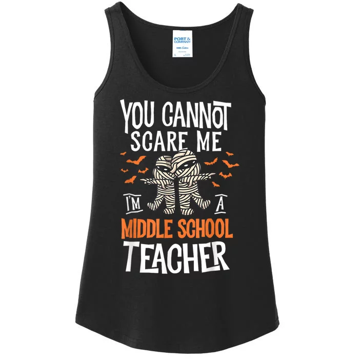 You Cannot Scare Me I’m A Middle School Teacher Halloween Ladies Essential Tank