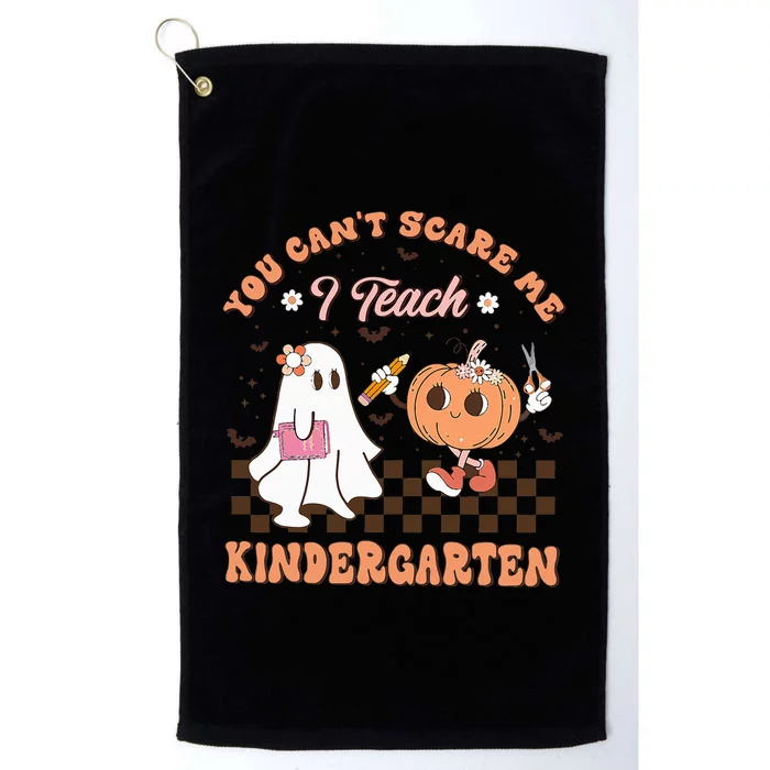 You Cant Scare Me I Teach Kindergarten Teacher Halloween Platinum Collection Golf Towel