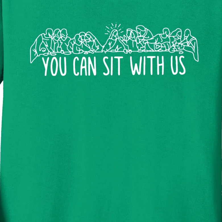 You Can Sit With Us Jesus And Twelve Apostles Kids Long Sleeve Shirt