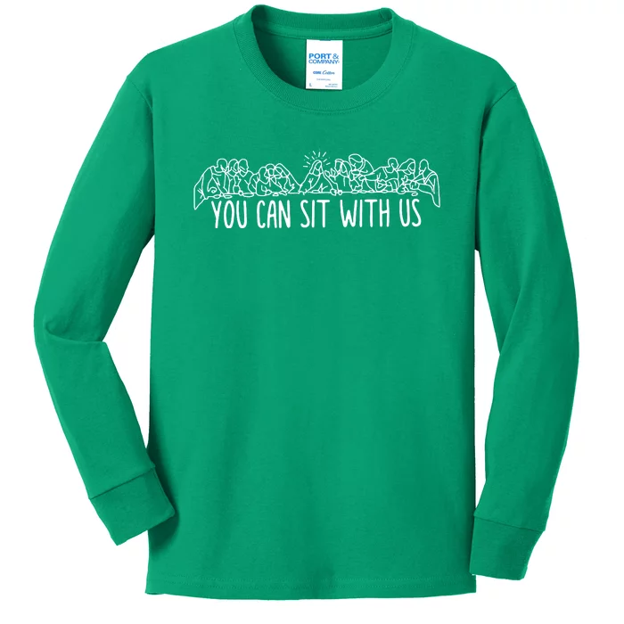 You Can Sit With Us Jesus And Twelve Apostles Kids Long Sleeve Shirt