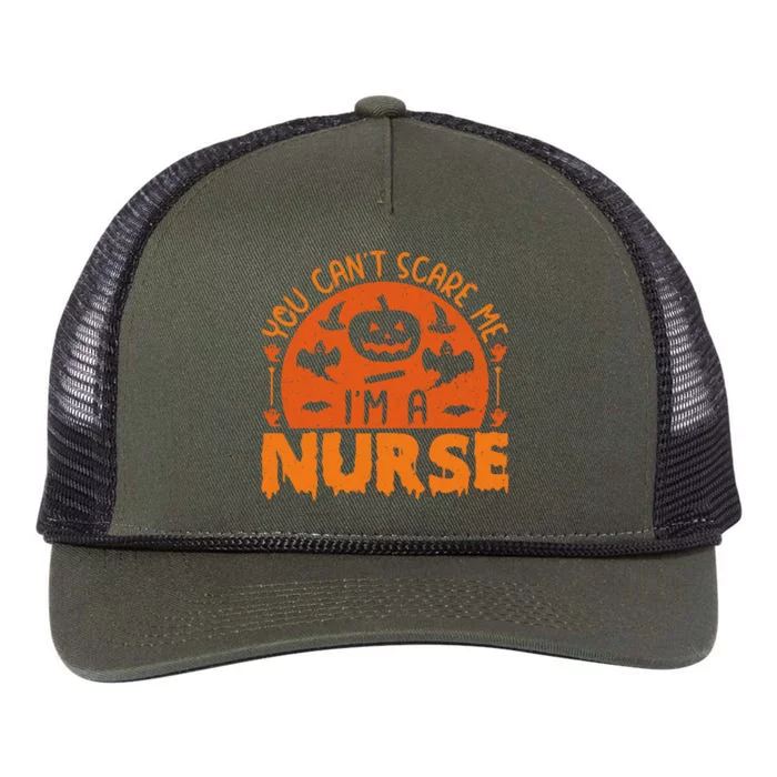 You Cant Scare Me Im A Nurse Funny Halloween Nurse Funny Gift Retro Rope Trucker Hat Cap