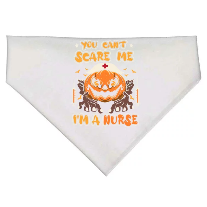 You Cant Scare Me Im A Nurse Funny Halloween Nurse Costume Funny Gift USA-Made Doggie Bandana