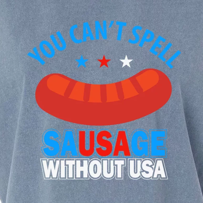 You Cant Spell Sausage Without Usa Gift Garment-Dyed Women's Muscle Tee