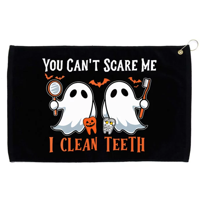 You Cant Scare Me I Clean Teeth Dental Hygienist Halloween Grommeted Golf Towel