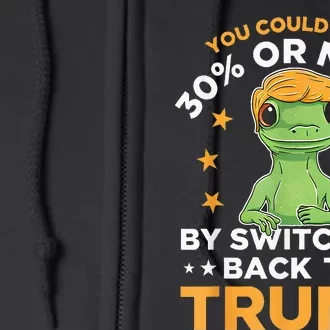 You Could Save 30 Percent Or More By Switching Back To Trump Full Zip Hoodie