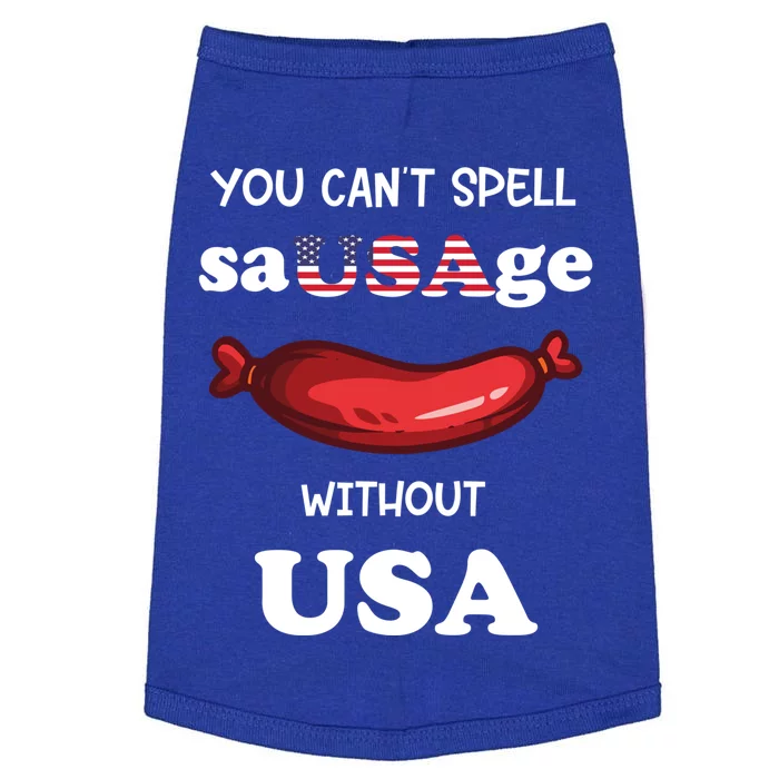 You Cant Spell Sausage Without Usa Sausage Cool Gift Doggie Tank