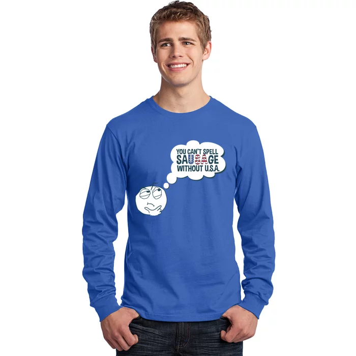 You Cant Spell Sausage Without Usa Wonder Funny Joke Gift Long Sleeve Shirt