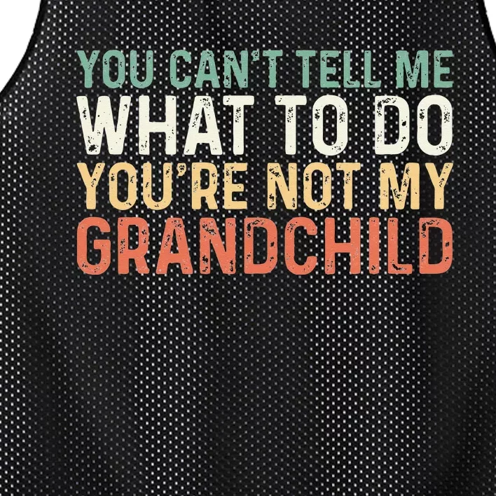 You Can't Tell Me What To Do You're Not My grandchild Mesh Reversible Basketball Jersey Tank