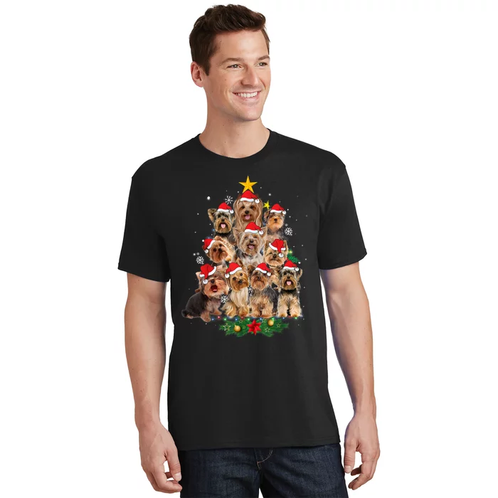 Yorkie Christmas Tree Funny Xmas Gifts For Yorkie Dog Lover TShirt T-Shirt