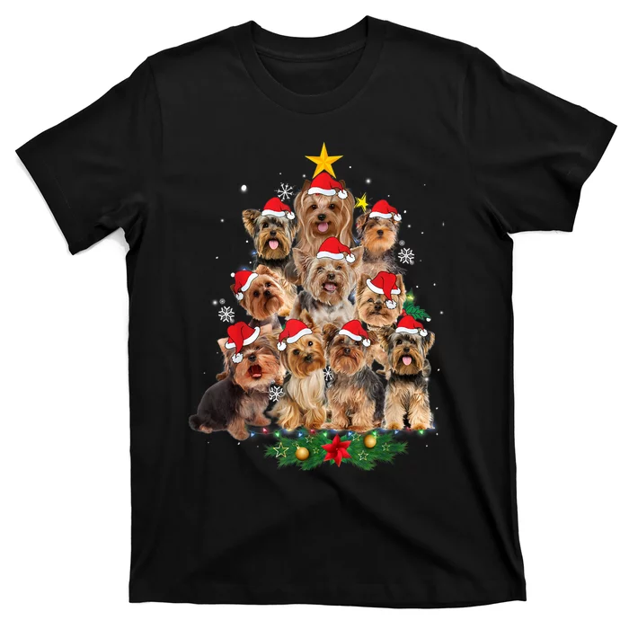 Yorkie Christmas Tree Funny Xmas Gifts For Yorkie Dog Lover TShirt T-Shirt