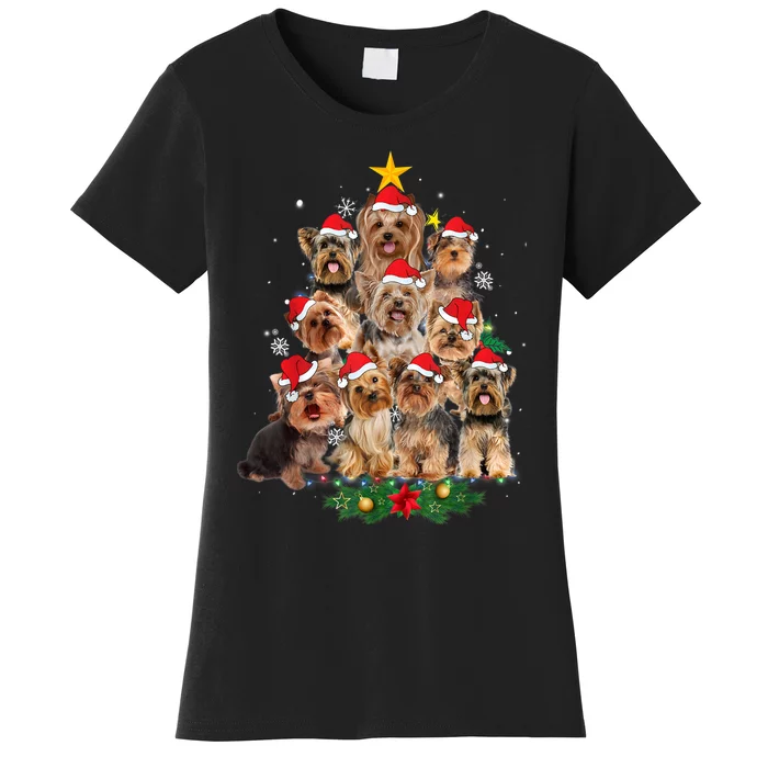 Yorkie Christmas Tree Funny Xmas Gifts For Yorkie Dog Lover TShirt Women's T-Shirt