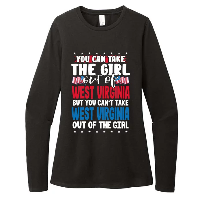 You Can Take The Out Of West Virginia American Flag Gift Womens CVC Long Sleeve Shirt