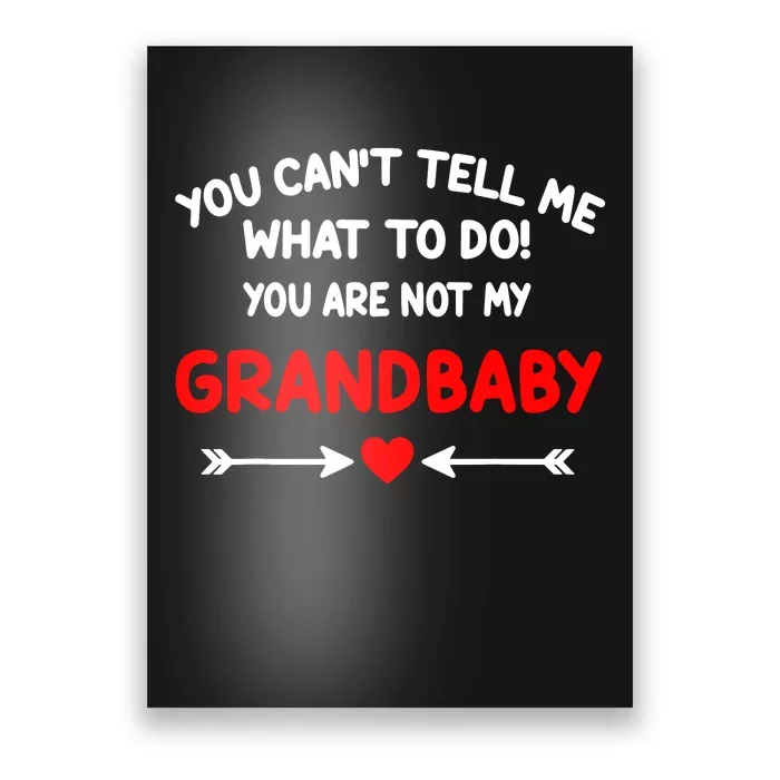 You CanT Tell Me What To Do You Are Not My Grandbaby Poster