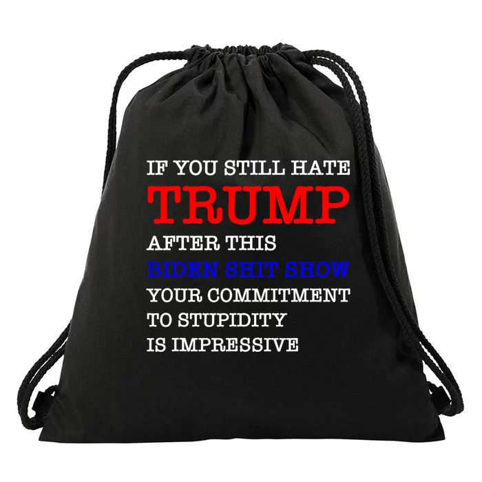 Your Commitment To Stupidity Humor Quote Drawstring Bag