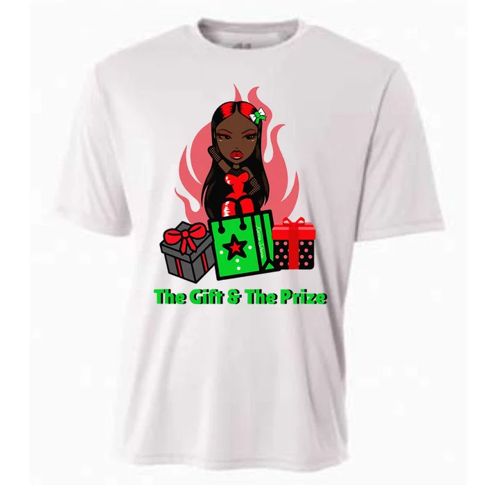 Y Christmas The Gift And The Prize Xmas Cute Fun Holiday Cooling Performance Crew T-Shirt