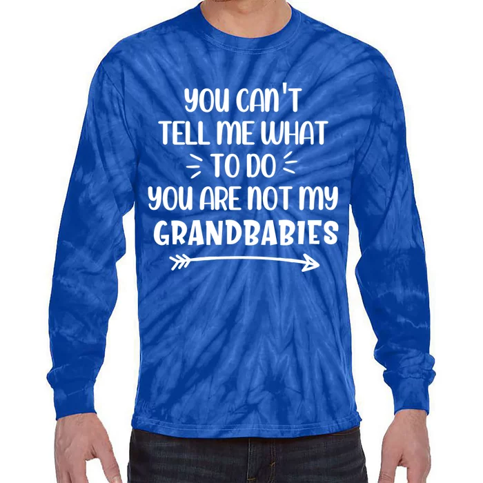 You Can't Tell Me What To Do You Are Not My Grand Gift Tie-Dye Long Sleeve Shirt