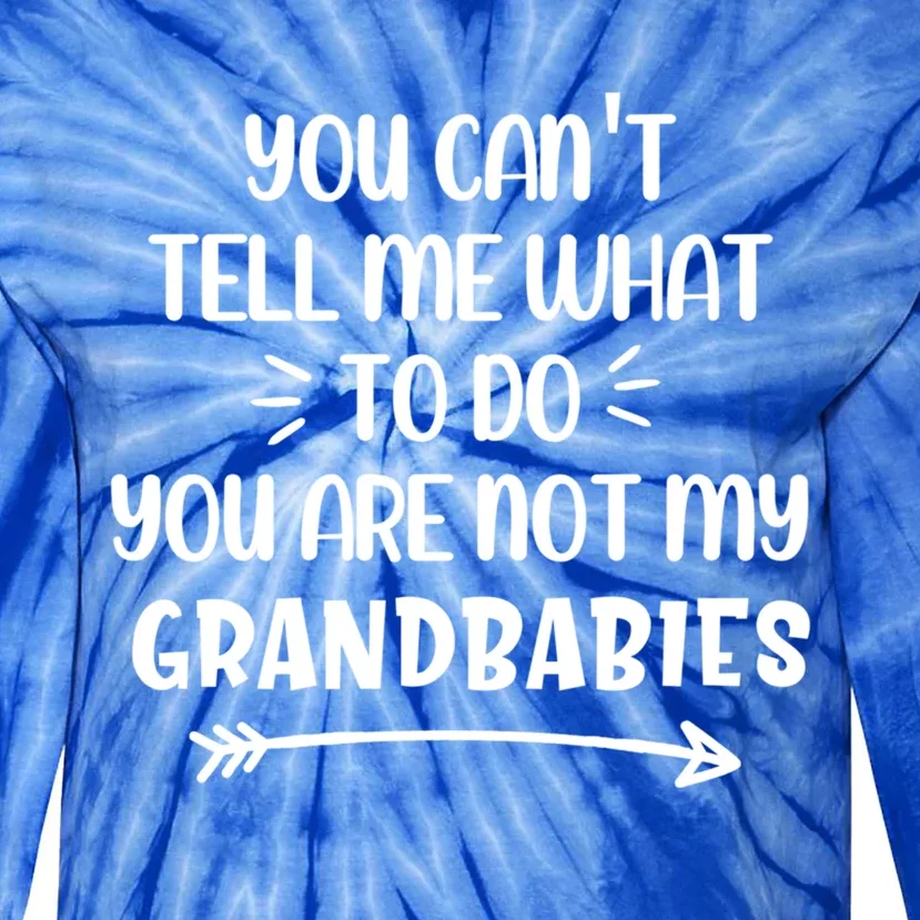 You Can't Tell Me What To Do You Are Not My Grand Gift Tie-Dye Long Sleeve Shirt