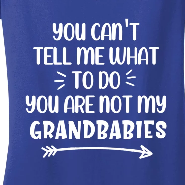 You Can't Tell Me What To Do You Are Not My Grand Gift Women's V-Neck T-Shirt