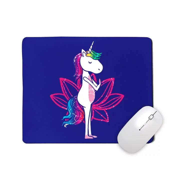 Yoga Cute Unicorn Magical Horse Retro Fitness Unicorns Gift Mousepad