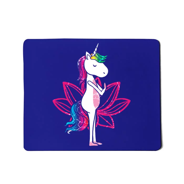 Yoga Cute Unicorn Magical Horse Retro Fitness Unicorns Gift Mousepad