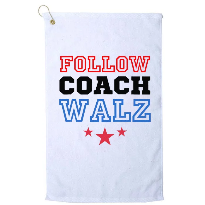 Yes Coach Walz Kamala Harris Tim Walz 2024 Platinum Collection Golf Towel