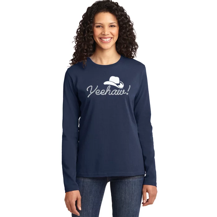 Yeehaw Cowboy Ladies Long Sleeve Shirt