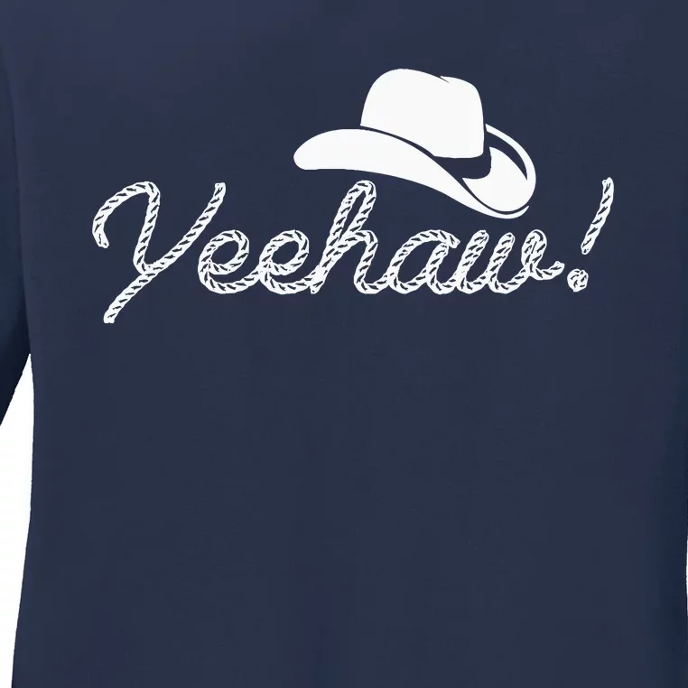 Yeehaw Cowboy Ladies Long Sleeve Shirt