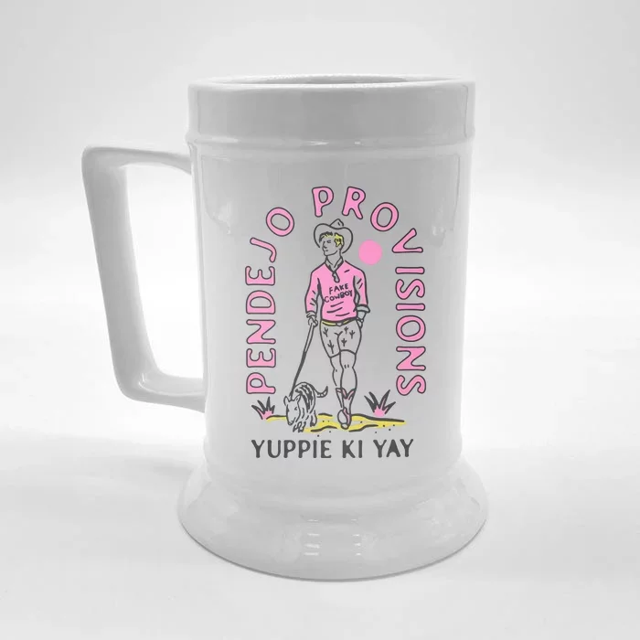 Yuppie Cowboy Front & Back Beer Stein