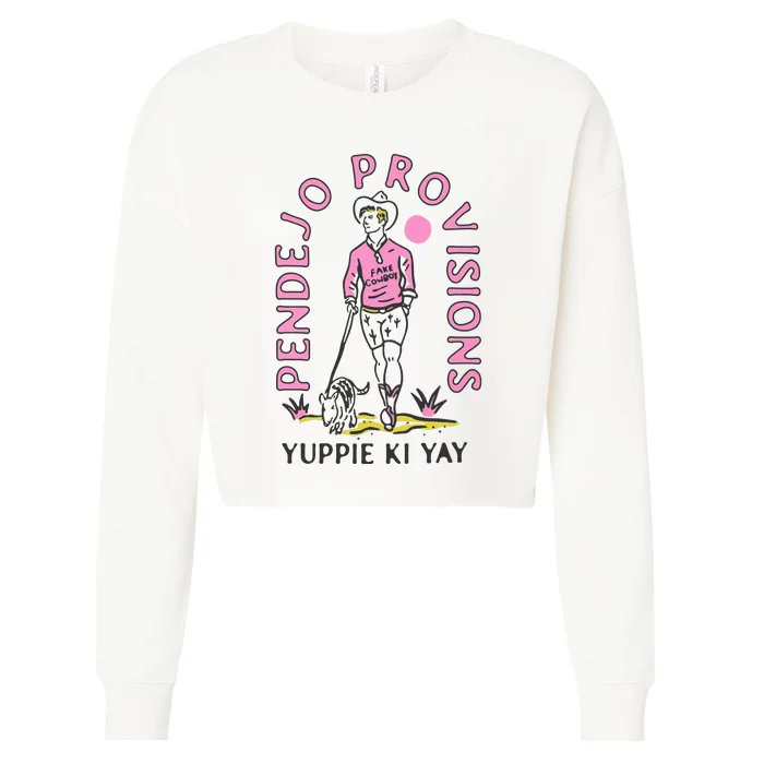 Yuppie Cowboy Cropped Pullover Crew