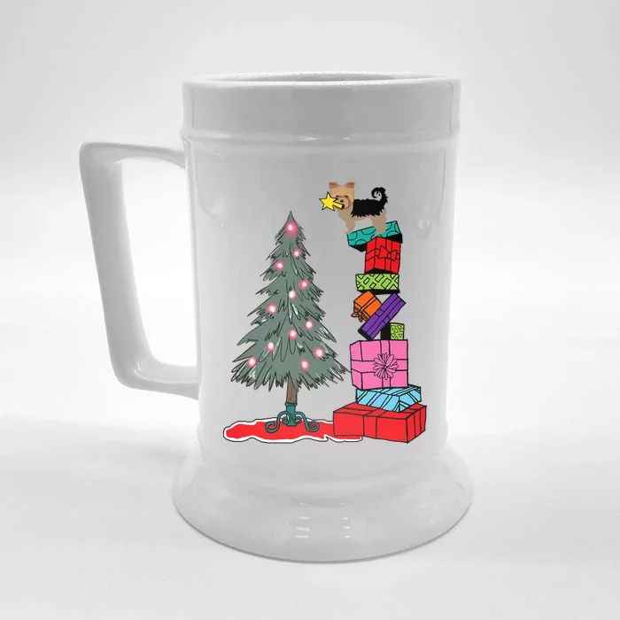 Yorkie Christmas Front & Back Beer Stein