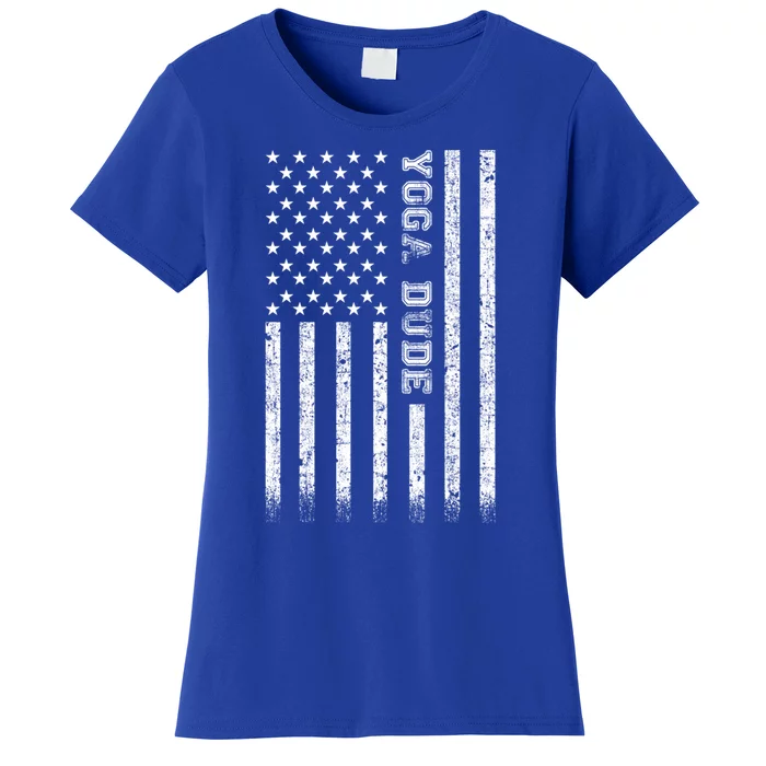 Yoga Dude American Flag Meaningful Gift Women's T-Shirt